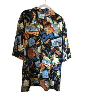 David Carey Originals Men's New Orleans Print Shirt Size 2XL